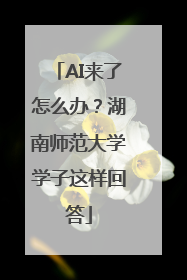 AI来了怎么办？湖南师范大学学子这样回答
